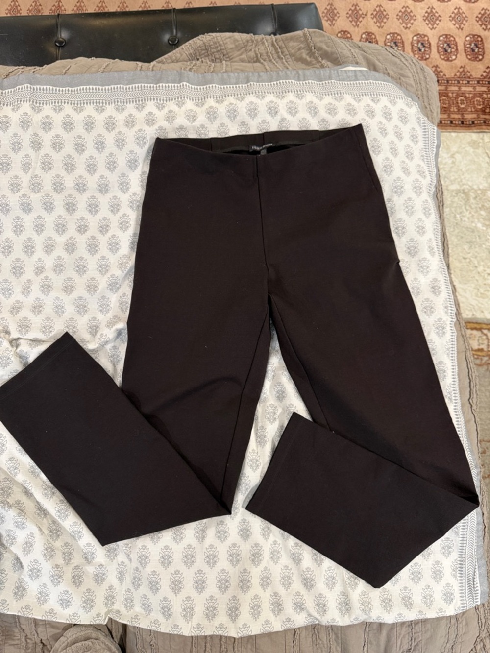 Eileen Fisher Heavy Jersey pull on Stretch Dress Pants Black NwoT